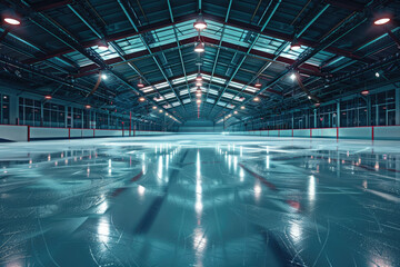 Hockey ice arena, figure skating rink