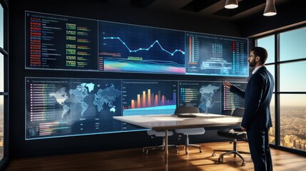Fototapeta premium Big Data Analytics for Business Growth, Analyze the role of big data analytics in driving business insights, decision - making, and competitive advantage