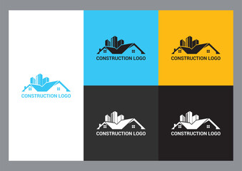 Construction logo - obrazy, fototapety, plakaty