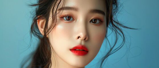 Fototapeta premium Young Asian beauty woman with perfect skin