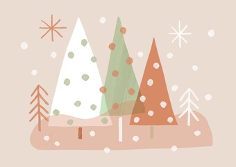 winter modern abstract background