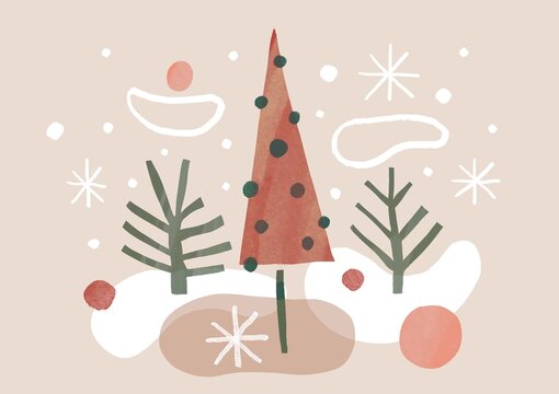 winter modern abstract background