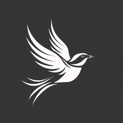 Fototapeta premium bird logo isolated on white сreated with Generative Ai