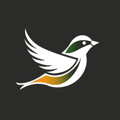 Fototapeta premium bird logo isolated on white сreated with Generative Ai