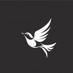 Obraz premium bird logo isolated on white сreated with Generative Ai
