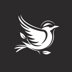 Obraz premium bird logo isolated on white сreated with Generative Ai