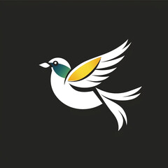 Obraz premium bird logo isolated on white сreated with Generative Ai