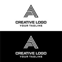 Creative letter a logo design vektor	