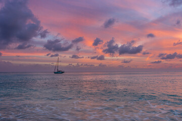 Peaceful beach in Saint Barthelemy (St. Barts, St. Barth) Caribbean
