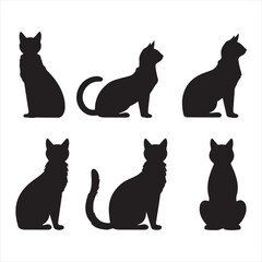 A black silhouette Milo cat set
