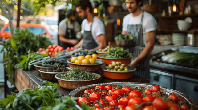 A farm-to-table restaurant conducting cooking classes focused on using locally sourced, seasonal ingredients, promoting awareness of the environmental benefits of local eating