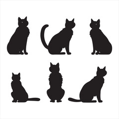 A black silhouette Luna cat set
