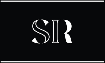 SR, RS, S, R, Abstract Letters Logo Monogram