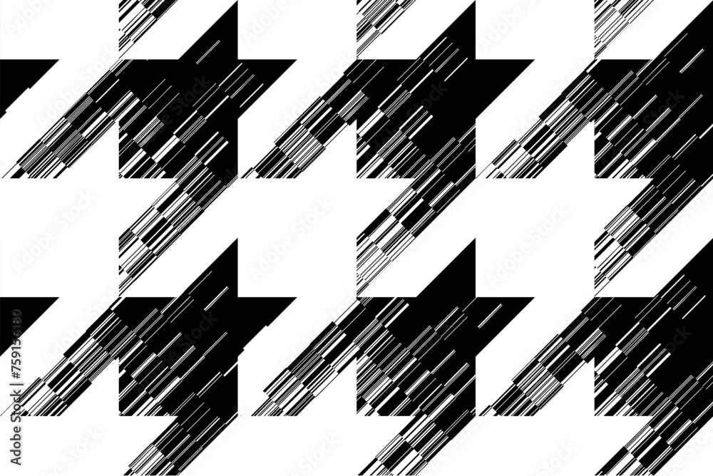 Poster Hounds-tooth halftone grunge pattern. Dissolive effect. Vector seamless pattern