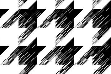 Hounds-tooth halftone grunge pattern. Dissolive effect. Vector seamless pattern
