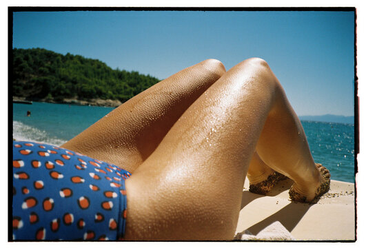 goosebumps on beach legs