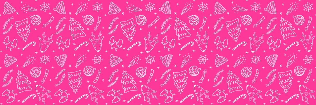 Christmas seamless pattern illustration