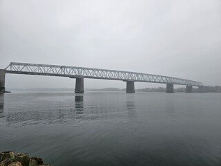 The old Little Belt Bridge in Denmark
