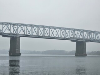 The old Little Belt Bridge in Denmark