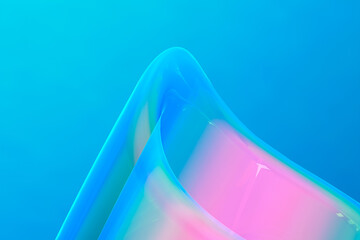 A close up of a pink and blue background
