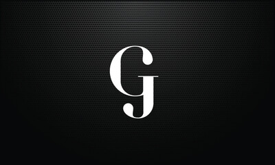 JG, GJ, J, G, Abstract letters Logo monogram