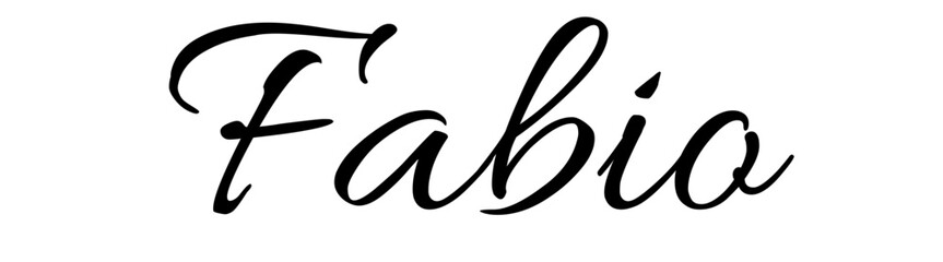 Fabio - black color - name written - ideal for websites,, presentations, greetings, banners, cards,, t-shirt, sweatshirt, prints, cricut, silhouette, sublimation	

 - obrazy, fototapety, plakaty