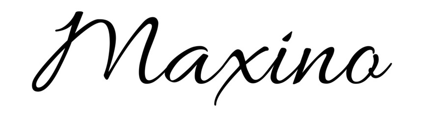 Maximo - black color - name written - ideal for websites,, presentations, greetings, banners, cards,, t-shirt, sweatshirt, prints, cricut, silhouette, sublimation	

 - obrazy, fototapety, plakaty