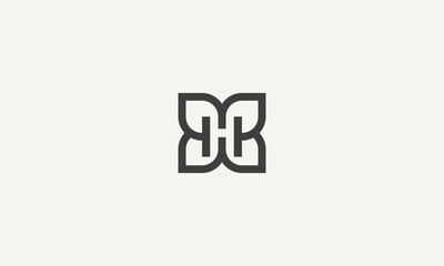 initial H monogram simple logo design vector illustration