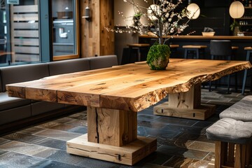 large oak farmhouse style table