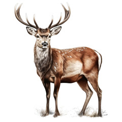 Naklejka na ściany i meble a deer with antlers standing