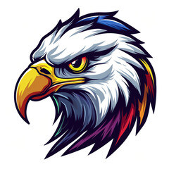 Obraz premium Logo cartoon eagle gamer vector graphic сreated with Generative Ai