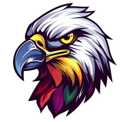 Logo cartoon eagle gamer vector graphic сreated with Generative Ai