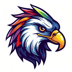 Logo cartoon eagle gamer vector graphic сreated with Generative Ai