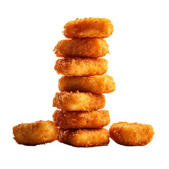 a stack of fried food
