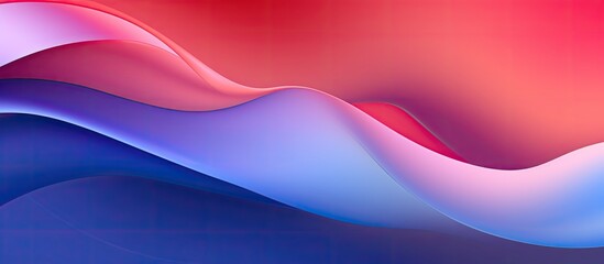 A vibrant wave of red, blue, and purple hues on a background reminiscent of the sky. The colors blend into a mesmerizing display of water, clouds, and electric blue accents