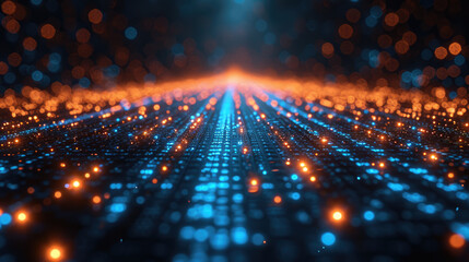 background depicting glowing technology lines, creating a futuristic atmosphere with a focus on light effects, symbolizing advanced digital connectivity