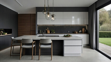 modern kitchen interior