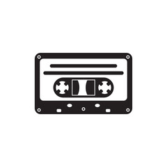 tape cassette icon logo vector design template