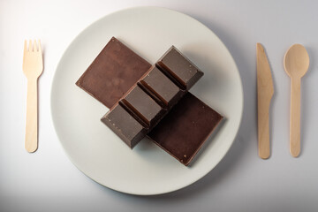 chocolate on a plate