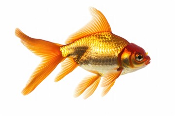 Fototapeta premium fish with brown feathers on a white background