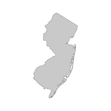recommend clip art: United States of America, New Jersey state, map borders of the USA New Jersey state.