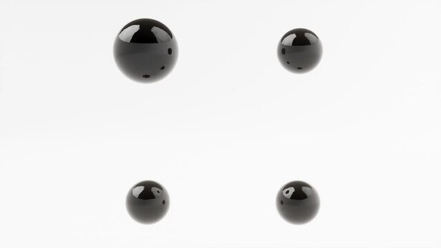 Black metaball move on square endless 4k