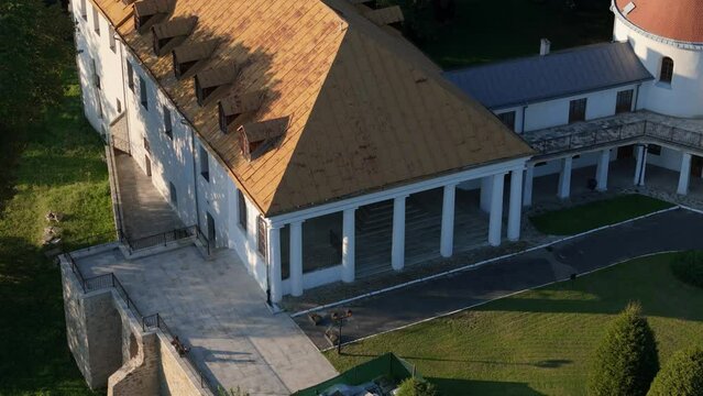 Beautiful Castle Lesko Aerial View Poland