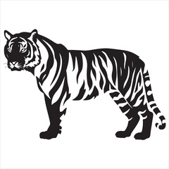 A black silhouette Tiger set
