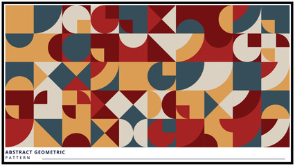 Obraz premium Bauhaus abstract geometric shapes pattern vector background