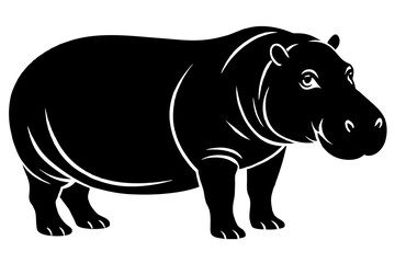 hippopotamus vector illustration