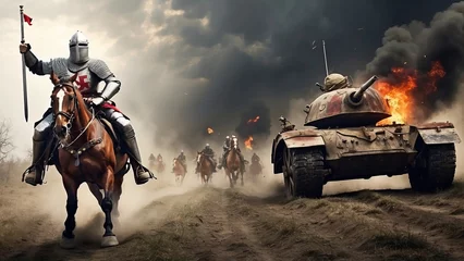 Foto op Plexiglas knight on the horse © Peshawar