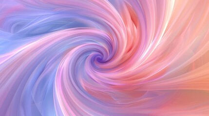 Obraz premium Mesmerizing twirling pastel colors in abstract background, digital art wallpaper illustration