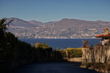 Panorama of Lake Maggiore in Ispra.