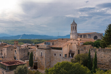 Fototapeta na wymiar Cathedral of Saint Mary of Girona - Catalonia, Spain